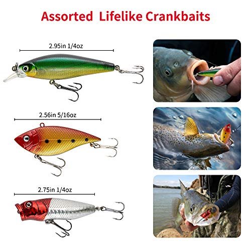 GOANDO 78-Piece Freshwater Fishing Lures Tackle Kit