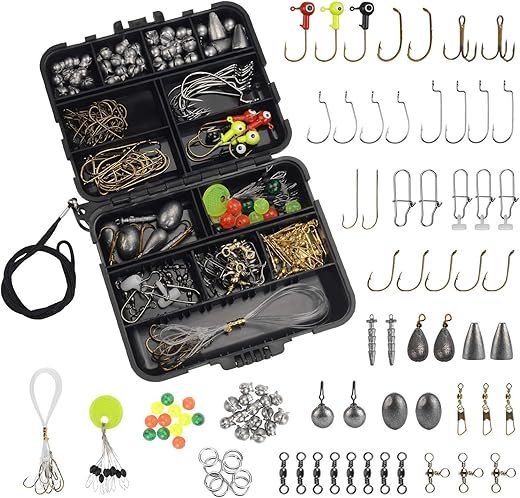 MadBite 181-Piece Freshwater Fishing Tackle Kit