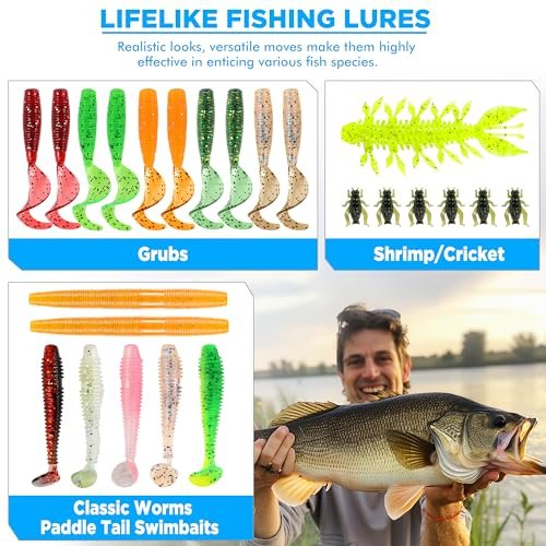 PLUSINNO 137-Piece Fishing Tackle Kit: Ultimate Freshwater Gear