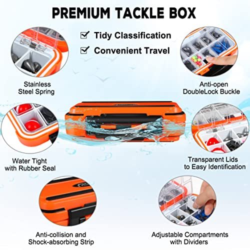 PLUSINNO 253pcs Fishing Accessories Kit for All Anglers