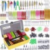 PLUSINNO 302Pcs Ultimate Fishing Lures Kit for Anglers