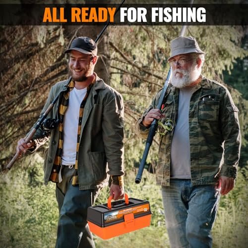 PLUSINNO 415Pcs Fishing Tackle Box & Lures Kit