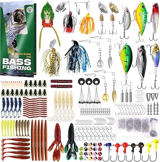 Ultimate 322-Piece Bass Fishing Lures Kit & Tackle