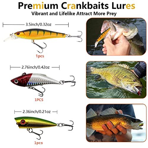 Ultimate 87Pcs Fishing Lures Kit for Bass & Trout