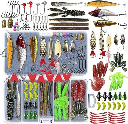 Ultimate 87Pcs Fishing Lures Kit for Bass & Trout