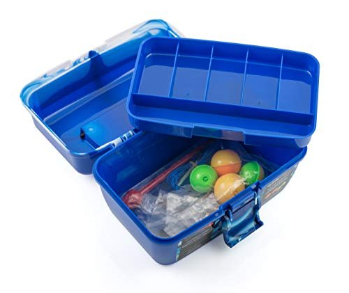 Ultimate SOUTH BEND 88Pc Blue Tackle Box for Beginners